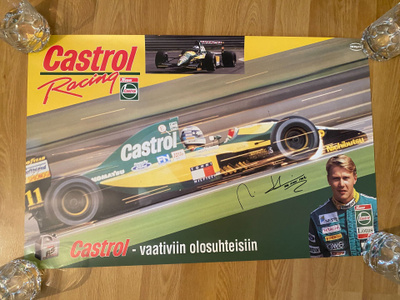 Mika Häkkinen 1992 Lotus juliste