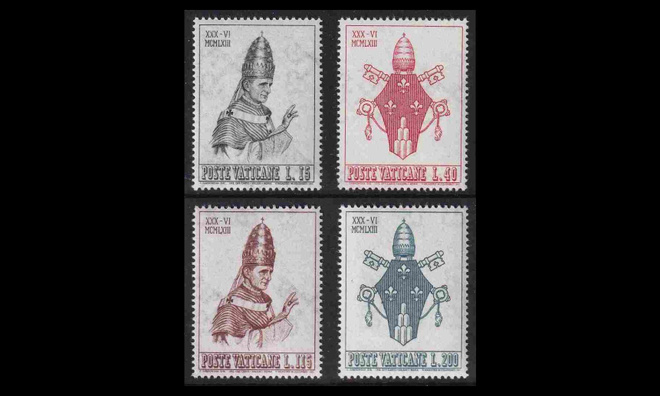 Vatikaani 432-5 ** Paavi Paul VI kruunajaiset (1963)