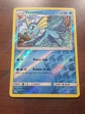 Pokemon Vaporeon 18/68 Reverse holo Rare