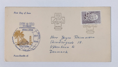 1959 FDC Lähetystyö 100 vuotta