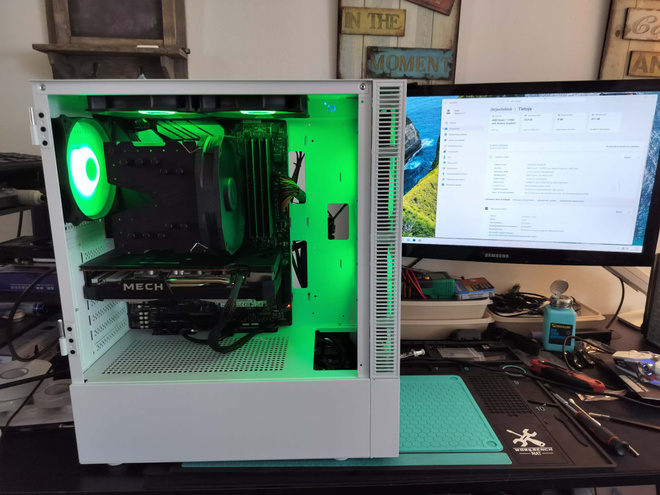 Pelitietokone pelaamiseen Ryzen 7 5700g  32gb ram win11