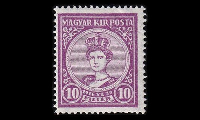 Unkari 188 ** Kruunajaiset 10 f (1916)