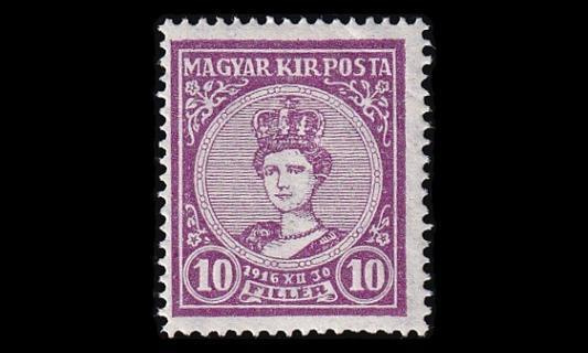 Unkari 188 ** Kruunajaiset 10 f (1916)