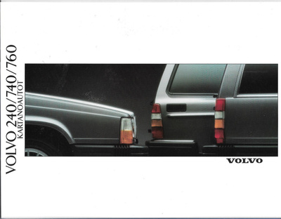 1989 Volvo 240 740 760 farmari esite -KUIN UUSI 20 siv suom
