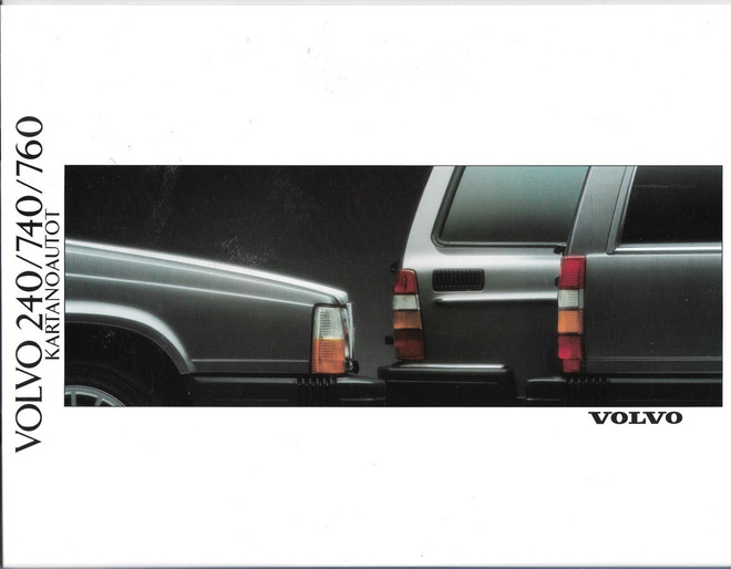 1989 Volvo 240 740 760 farmari esite -KUIN UUSI  20 siv suom