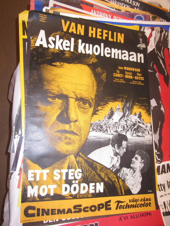 VANHA ORIG ELOKUVAJULISTE ASKEL KUOLEMAAN