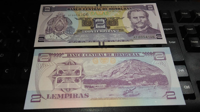 Honduras 2 Lempiras 2014 P97 UNC