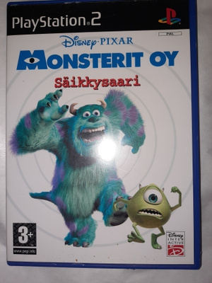 PS2 Disney Pixar Monsterit oy säikkysaari videopeli CIB
