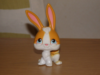LITTLEST PET SHOP valko-oranssi PUPU, KANI #75