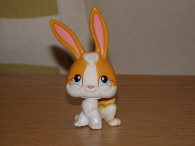 LITTLEST PET SHOP valko-oranssi PUPU, KANI #75