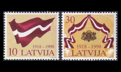 Latvia 490-1 ** Itsenäisyys 80v (1998)
