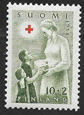 Punainen risti 1954 10+2mk (LAPE 422) **