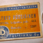VANHA Tulitikku Etiketti Pursiainen Viipuri 1930-l - pikkukuva 1