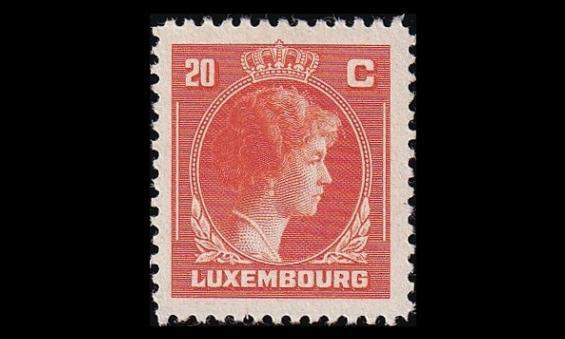 Luxemburg 349 ** Käyttösarja Charlotte 20 C (1944)