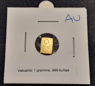1 g 999,9 Valcambi kulta harkko (2)