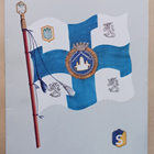 Helsinki, Helsingin Suojeluskuntapiirin lippu, taittopk, k. - pikkukuva 1
