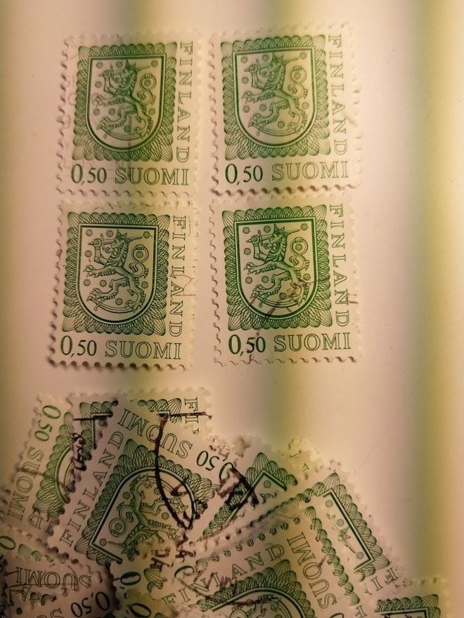 Malli 1975 Vaakuna vihreä postimerkki 0,50 markka