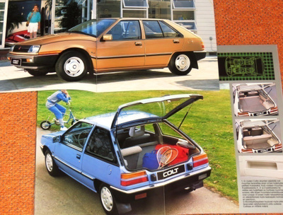 1984 Mitsubishi Colt / Turbo esite KUIN UUSI 24 siv - suom