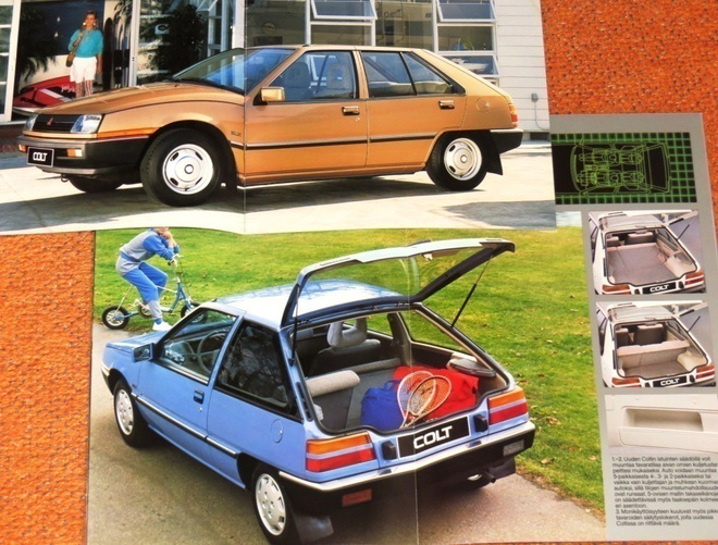 1984 Mitsubishi Colt / Turbo esite  KUIN UUSI  24 siv - suom