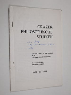 Arto Siitonen : Grazer philosophische studien vol. 21 - 1...