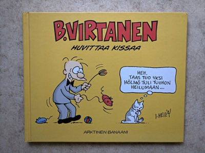B. Virtanen huvittaa kissaa