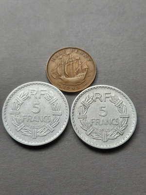kolikkosetti 1945, 3kpl