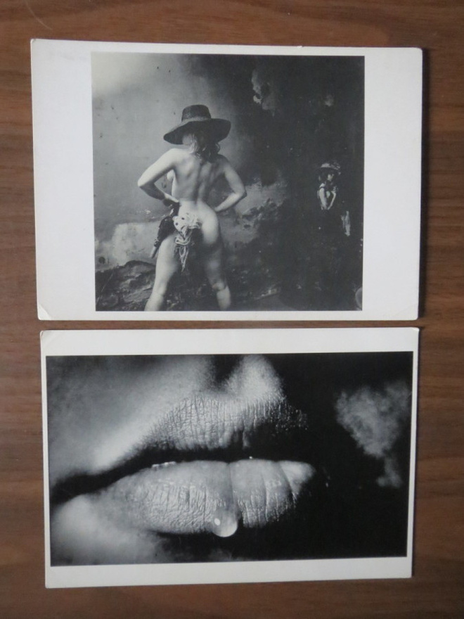 Jan Saudek: kaksi valokuvakorttia