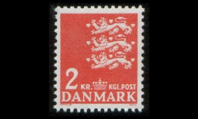 Tanska 290x ** Vaakuna 2,00 kr x-paperi (1946)