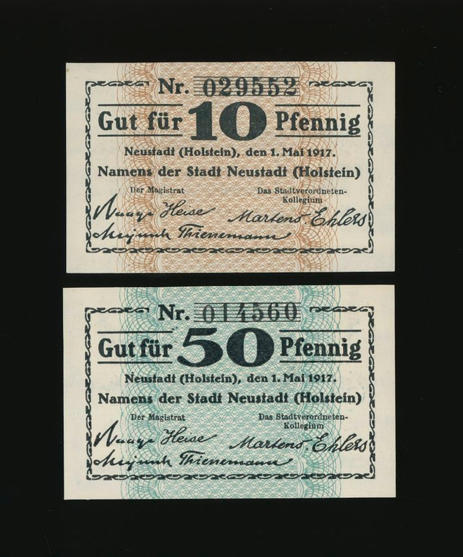 Saksa Notgeld 10, 50 Pfennig, Neustadt 1.5.1917