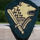 Rajavartiomerkki. Hyväkuntoinen. Halkaisija - 61 mm. - pikkukuva 2