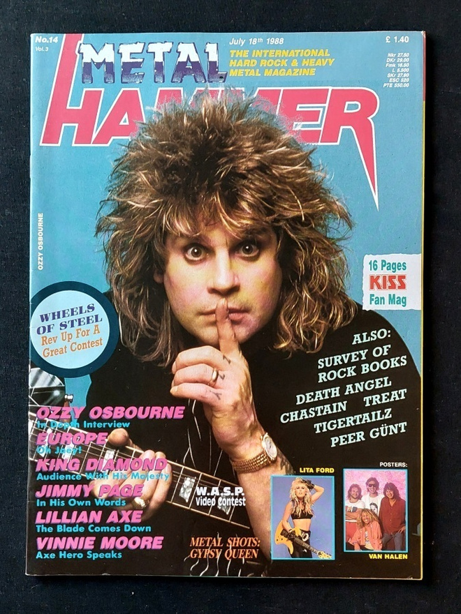 Metal Hammer 1988 : Lita Ford , Van Halen , Ozzy , Kiss jne.