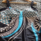 Musta kuosillinen Swimsuit / Uimapuku / Uima-asu - koko XXL - pikkukuva 2