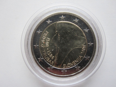 Slovenia 2008 2€ juhlaraha UNC pillerissä