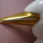 FIGUURI LINTU posliini  vanha ENS Saksa kork. 16cm - pikkukuva 3