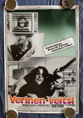 Brian De Palma: Verinen veitsi/Sisters. Elokuvajuliste.