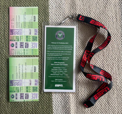 AVAINNAUHA / LANYARD - WIMBLEDON 2013 ESPN LIPUNKANNAT + OHJ