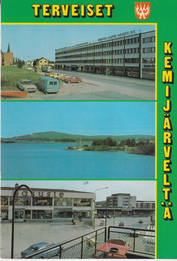 Kemijärvi. vaakuna, monikuvakortti ,   e222