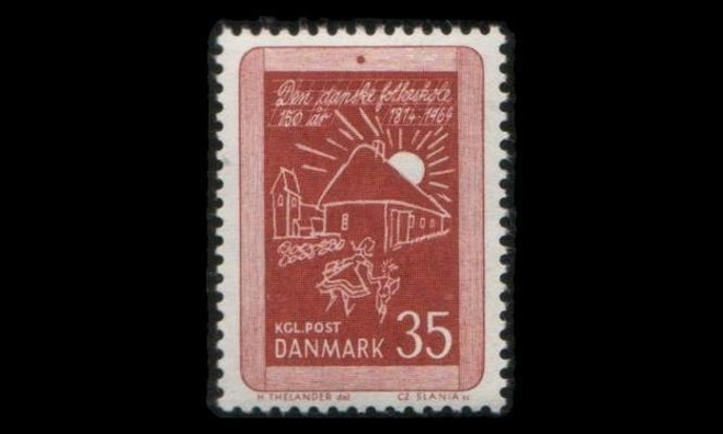 Tanska 420x ** Kansakoulu 150v x-paperi (1964)