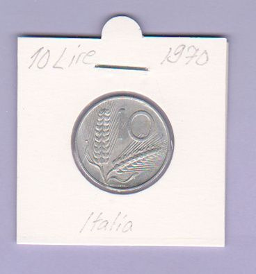 Italia 10 Lire v.1970 KM#93