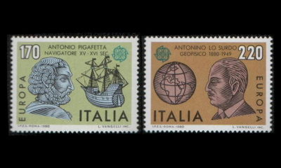 Italia 1686-7 ** Europa merkkihenkilöitä (1980)