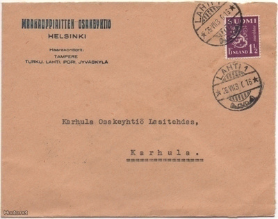 Firmakuori Lahti Maakauppiaitten Oy 1930 kaunis