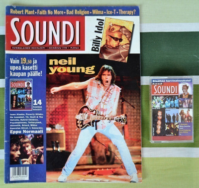 Soundi 7/1993 lehti + harvinainen KesäSoundi C-kasetti