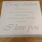 Valkoinen taulu To my children I love you - pikkukuva 1