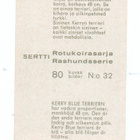 Rotukoirasarja n:o 32 Sininen Kerryn Terrieri. Purkkakuva - pikkukuva 2