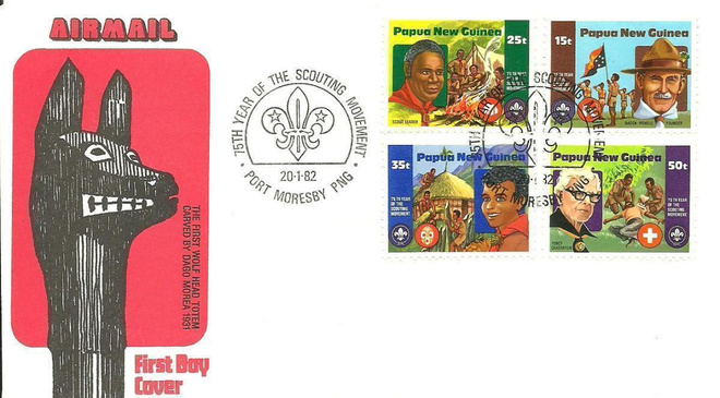 FDC EPK PAPUA-UUSI-GUINEA Partioliike 75v. 1982
