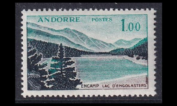 Andorra Fr 174 ** Engolasters järvi 1.00 Fr (1961)