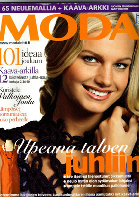 MODA n:o 6 2008 Kaava-arkki on. Katso kuvat.