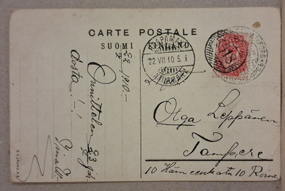 1910 Numeroleima: 1018 Postikortti  (1609)