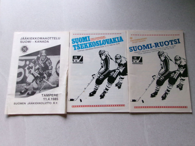 Maajoukkue käsiohjelmat 1985 1986 1987