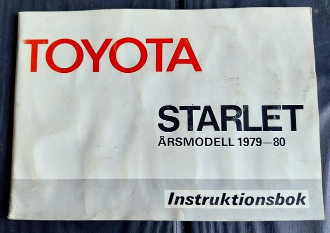 TOYOTA STARLET årsmodell 1979-80
